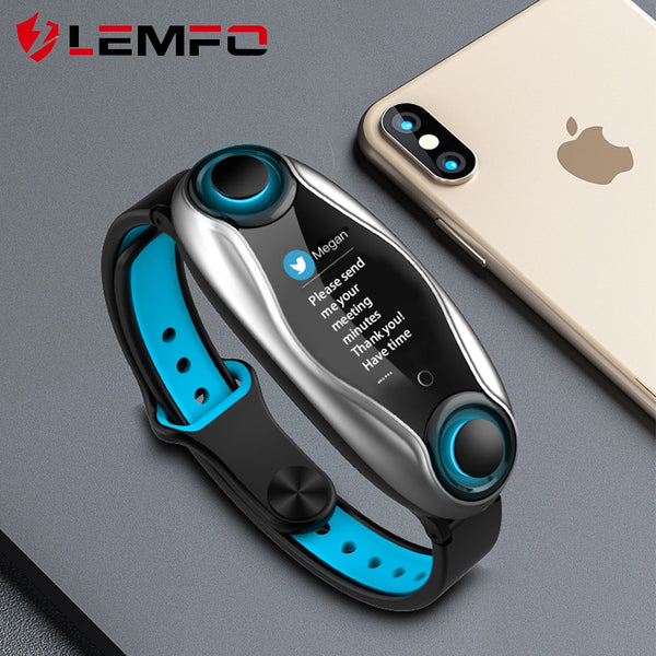 Smart Watch With Wireless Earphone Bluetooth 5.0 Heart Rate Blood Pressure Monitor Music Bluetooth Call Smart Watch Men